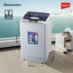 ⁦امبكس غسالة اوتوماتيك بسعة 5 كيلو , 8 برامج غسيل , تحميل علوي , قفل أمان للأطفال - WM0500TPW⁩ - الصورة ⁦2⁩