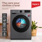 ⁦امبكس غسالة أوتوماتيك تحميل أمامي سعة 8 كيلو , 11 برنامج , قفل أمان للأطفال , انفرتر - WM0800FS⁩ - الصورة ⁦4⁩