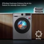 ⁦امبكس غسالة أوتوماتيك تحميل أمامي سعة 8 كيلو , 11 برنامج , قفل أمان للأطفال , انفرتر - WM0800FS⁩ - الصورة ⁦5⁩