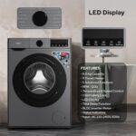 ⁦امبكس غسالة أوتوماتيك تحميل أمامي سعة 8 كيلو , 11 برنامج , قفل أمان للأطفال , انفرتر - WM0800FS⁩ - الصورة ⁦2⁩