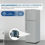 ⁦نيكاي ثلاجة ببابين 4.66 قدم , 132 لتر - فضي - NRF170N23S⁩ - الصورة ⁦2⁩