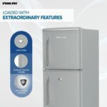 ⁦نيكاي ثلاجة ببابين 4.66 قدم , 132 لتر - فضي - NRF170N23S⁩ - الصورة ⁦3⁩